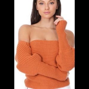 Wrap sweater (color is dusty orange)